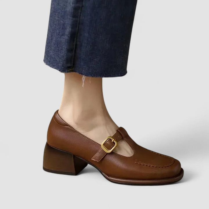 Odelia | Square-Toe Mary Jane Shoes with Buckle Strap
