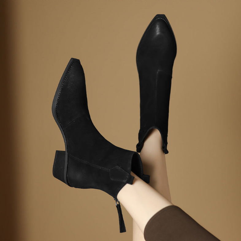 Ashika | Pointed Toe Ankle Boots