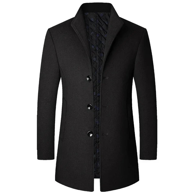 Diego | Sophisticated Button Long Coat