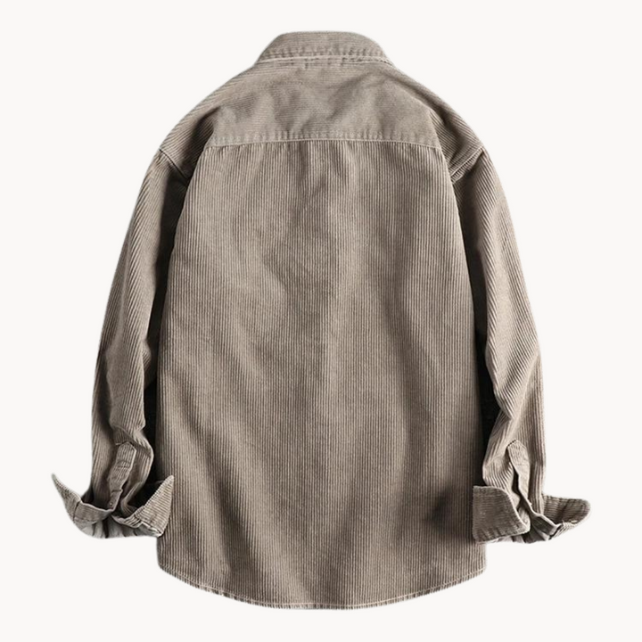 Travis | Brown Corduroy Long-Sleeve Shirt