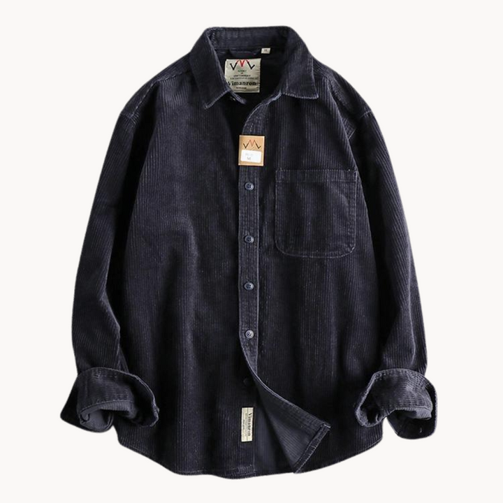 Travis | Brown Corduroy Long-Sleeve Shirt