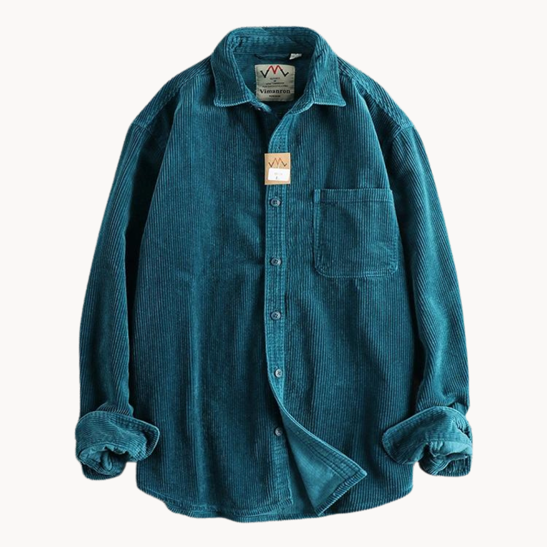 Travis | Brown Corduroy Long-Sleeve Shirt
