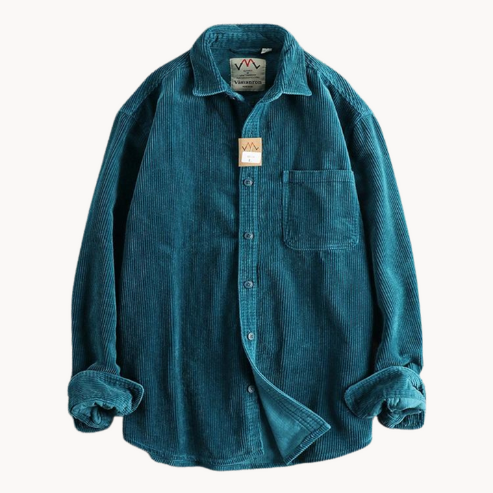 Travis | Brown Corduroy Long-Sleeve Shirt