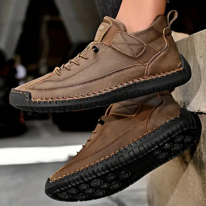 Teagan | Lace-Up Padded High Tops with Stitching