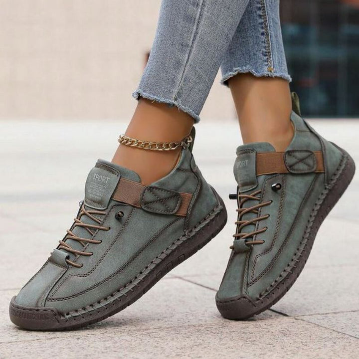 Teagan | Lace-Up Padded High Tops with Stitching