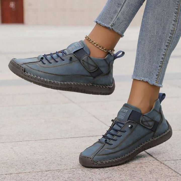 Teagan | Lace-Up Padded High Tops with Stitching