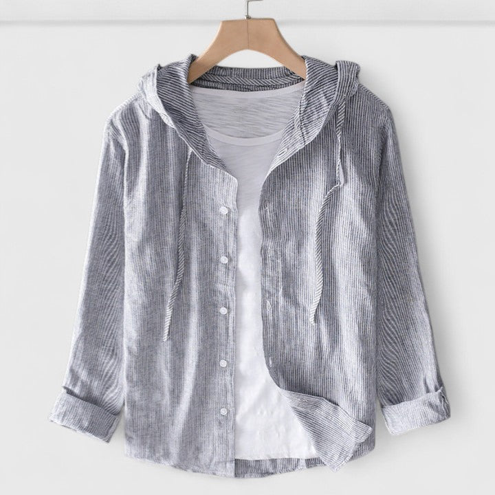 Reanna | Hooded Button-Up Blouse with Long Sleeves