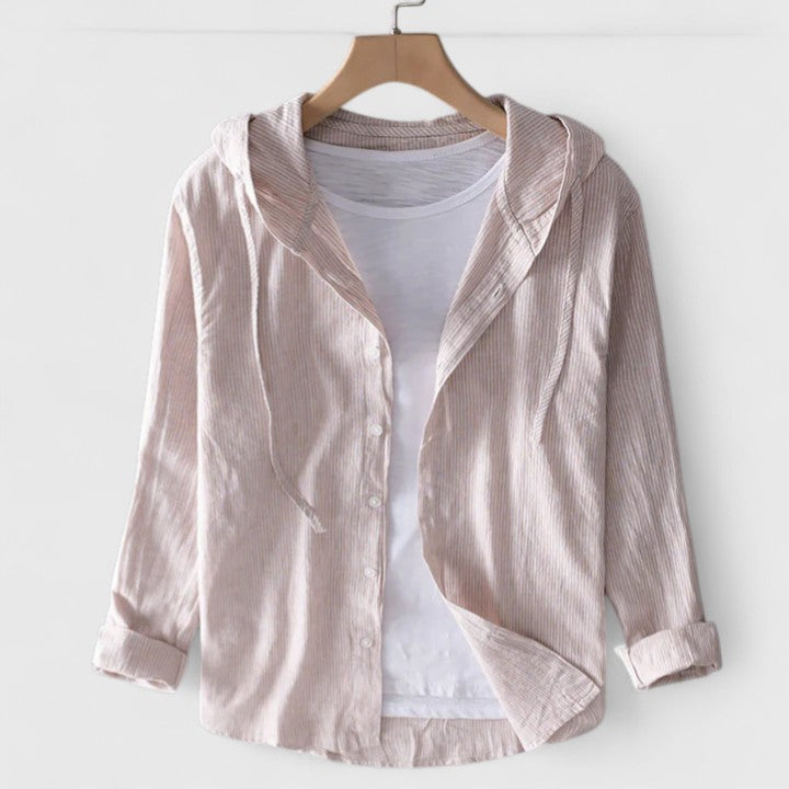 Reanna | Hooded Button-Up Blouse with Long Sleeves