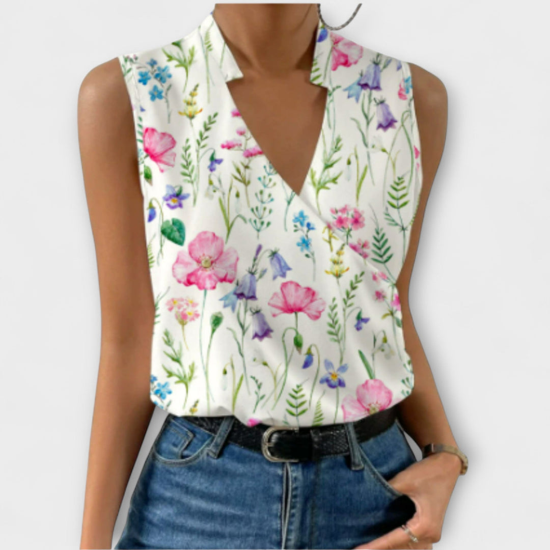 Reyna | Sleeveless V-Neck Blouse for Women