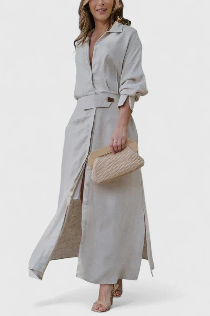 Renee | V-Neck Flowy Maxi Dress