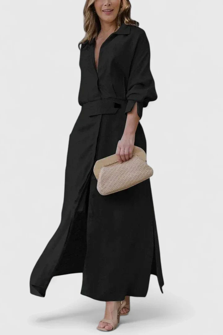 Renee | V-Neck Flowy Maxi Dress
