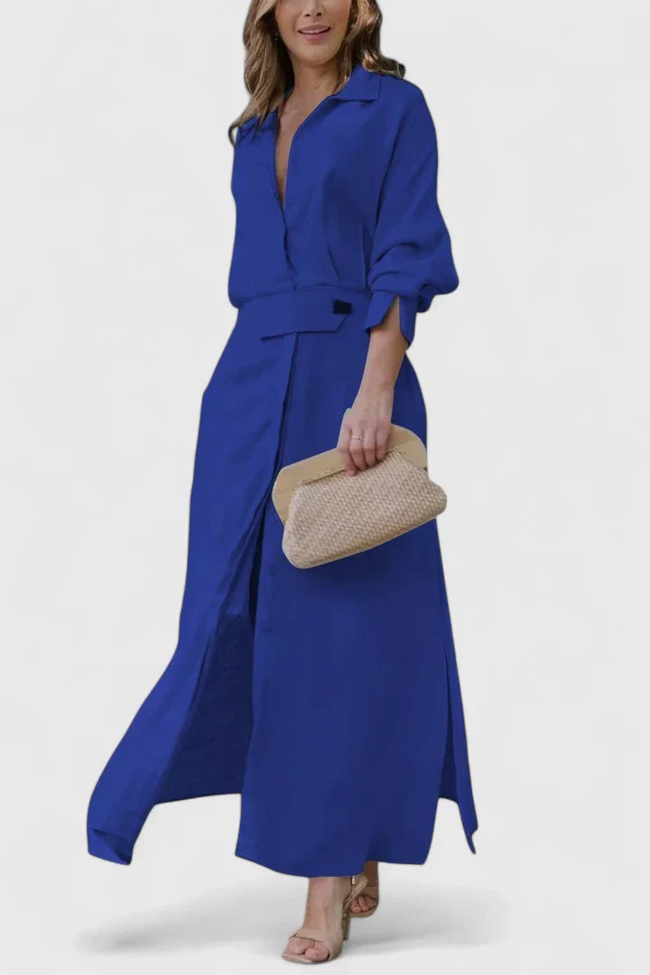 Renee | V-Neck Flowy Maxi Dress