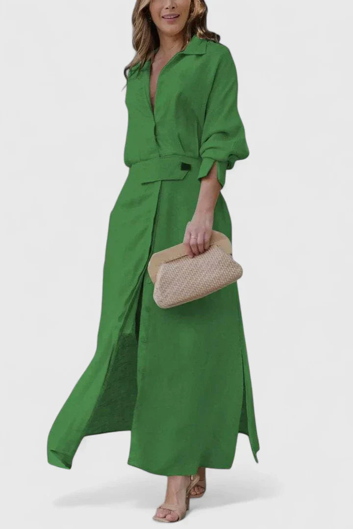 Renee | V-Neck Flowy Maxi Dress