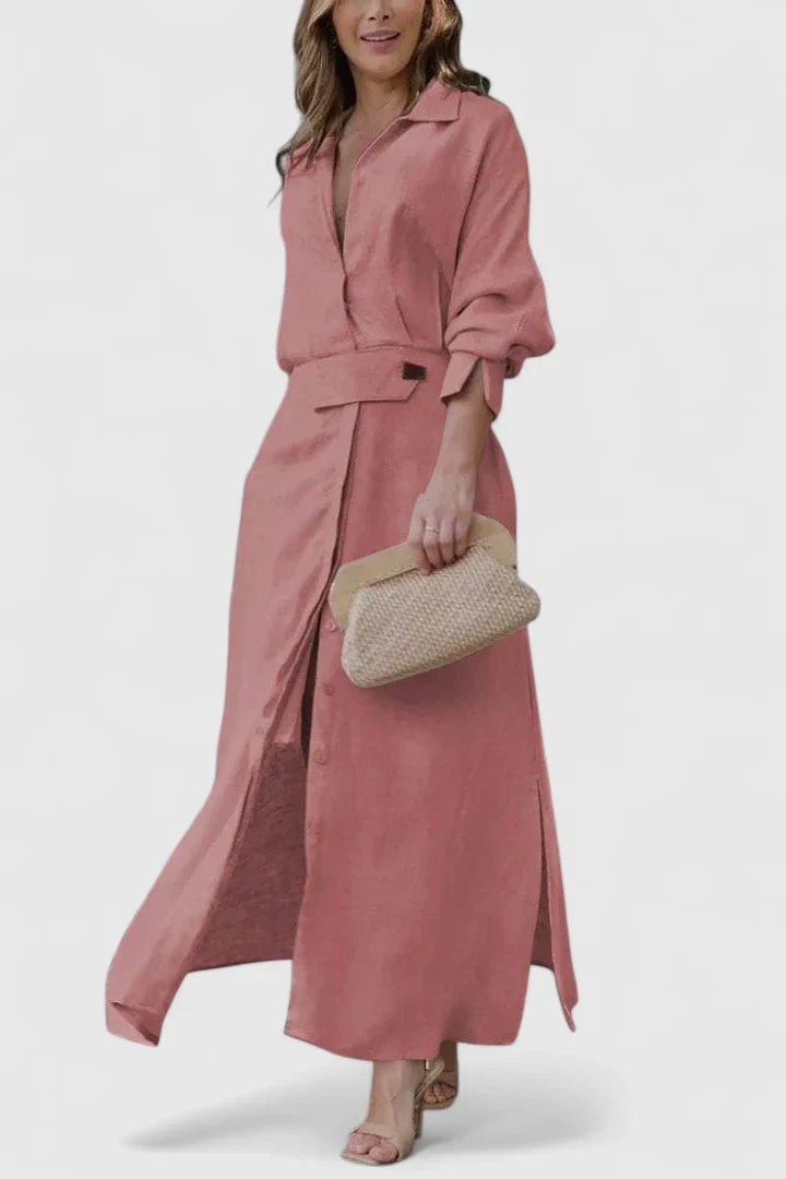 Renee | V-Neck Flowy Maxi Dress
