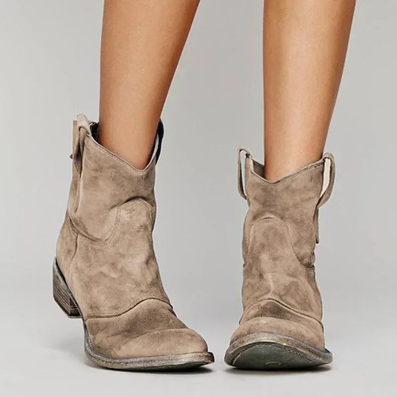 Dea | Western Fringe Mid-Calf Boots