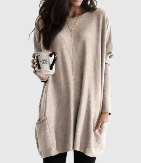 Kalliope | Relaxed Tunic Sweater with Pockets