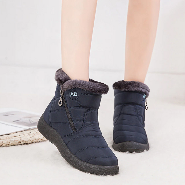 Maite | Faux Fur Ankle Boots with Zipper