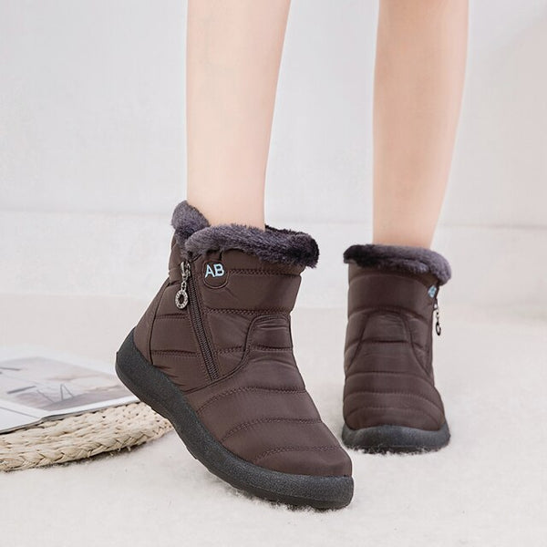 Maite | Faux Fur Ankle Boots with Zipper