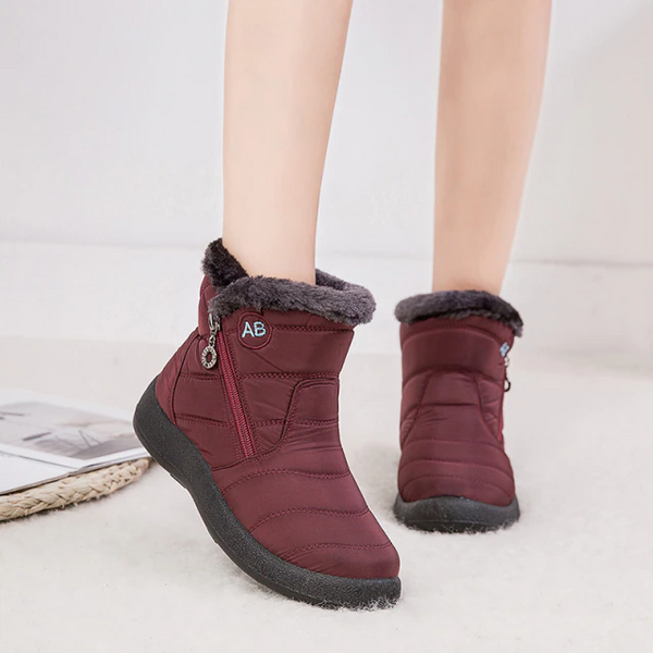 Maite | Faux Fur Ankle Boots with Zipper