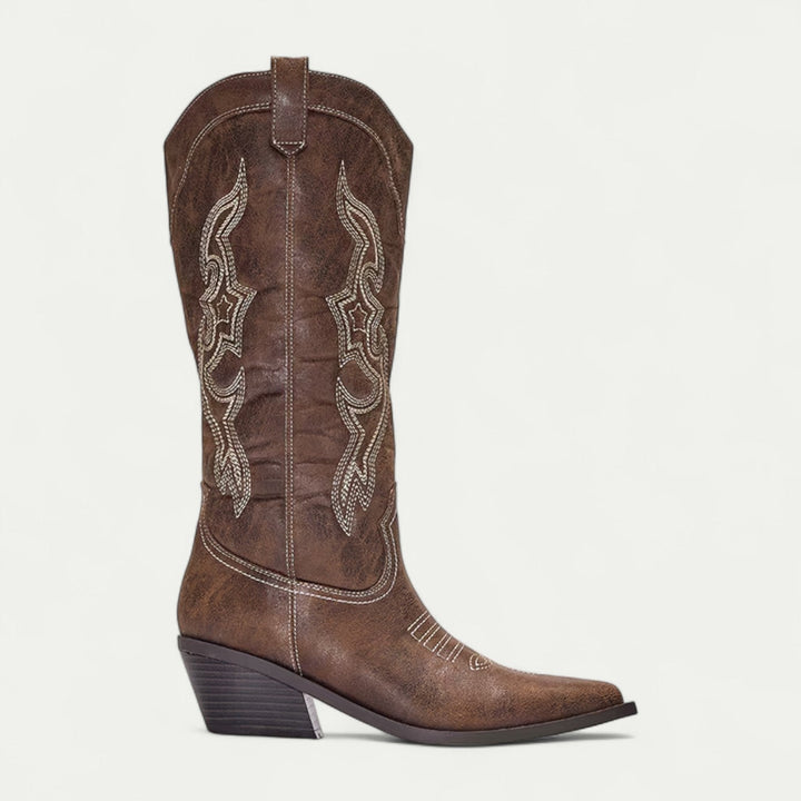 Skylar | Tall Stitched Pointed Toe Boots