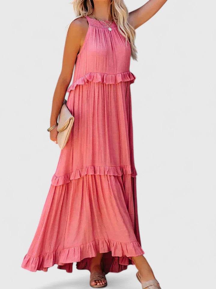 Lyric | Sleeveless Tiered Ruffle Maxi Dress
