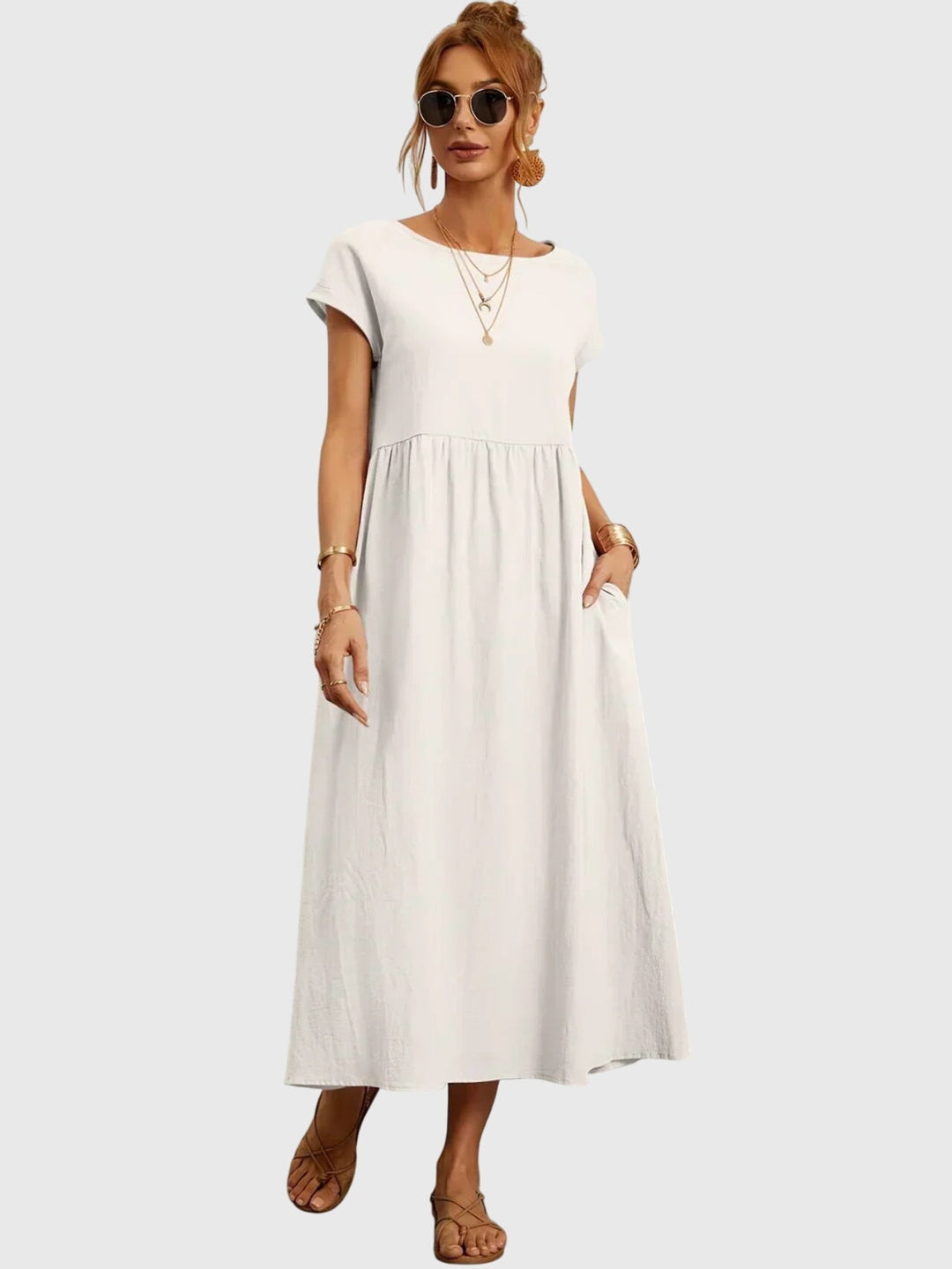 Juno | Casual Midi Dress with Pockets