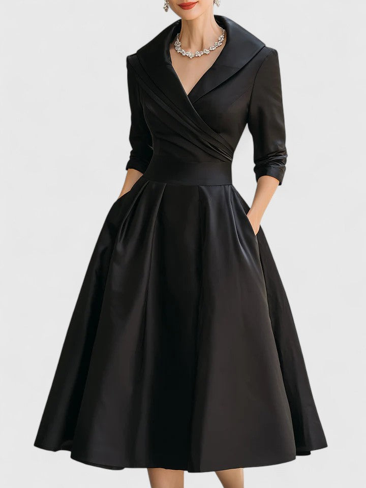 Aimee | Fitted Midi Evening Dress