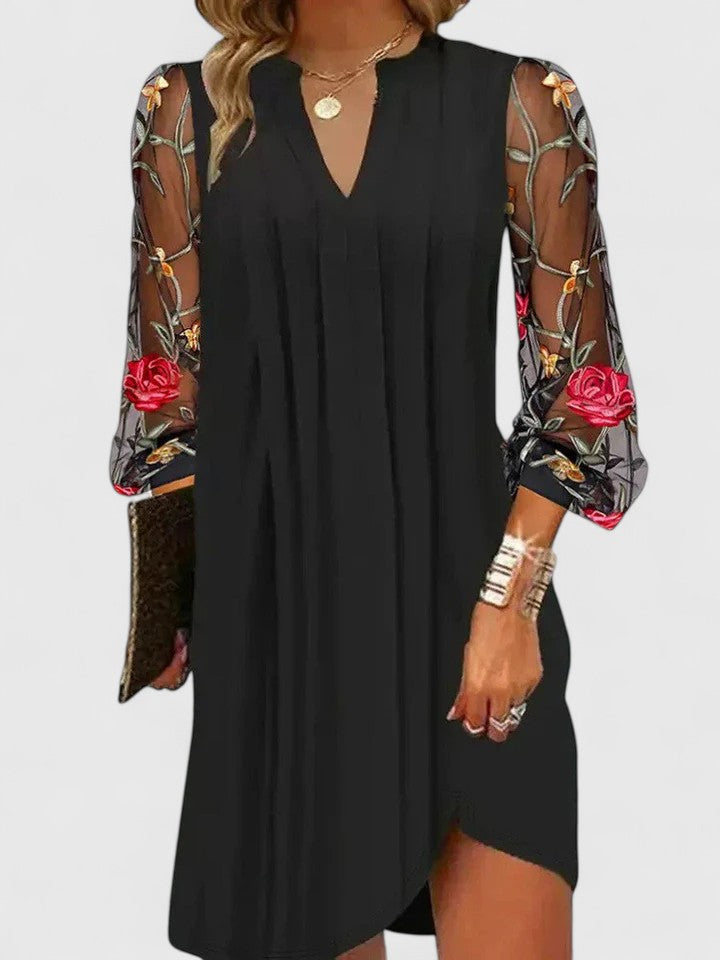 Kalani | Sheer Sleeve Mini Dress