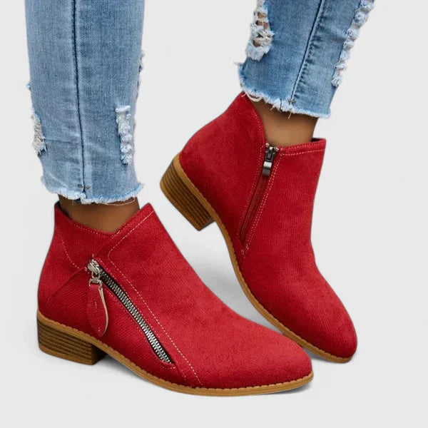 Gina | Side-Zip Block Heel Chelsea Boots