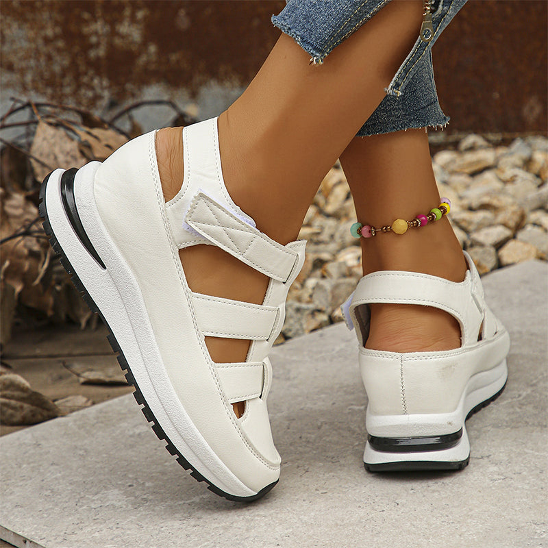 Hermione | Closed Toe Caged Platform Sandals