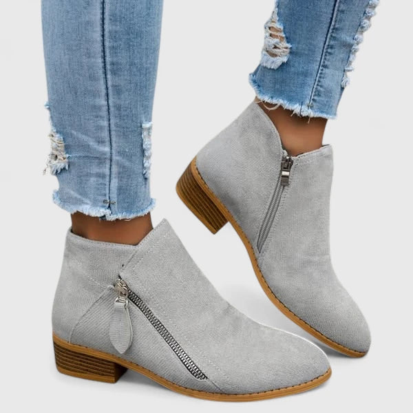 Gina | Side-Zip Block Heel Chelsea Boots