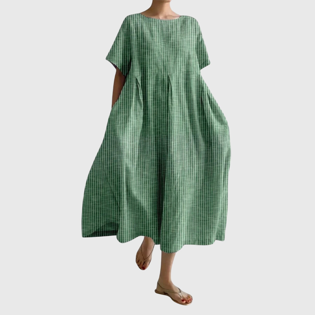 Cordeliarose | Striped Short Sleeve Maxi Dress
