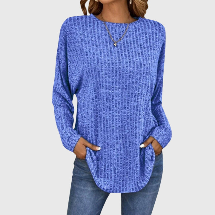 Venetia | Textured Knit Long Sleeve Tunic Top