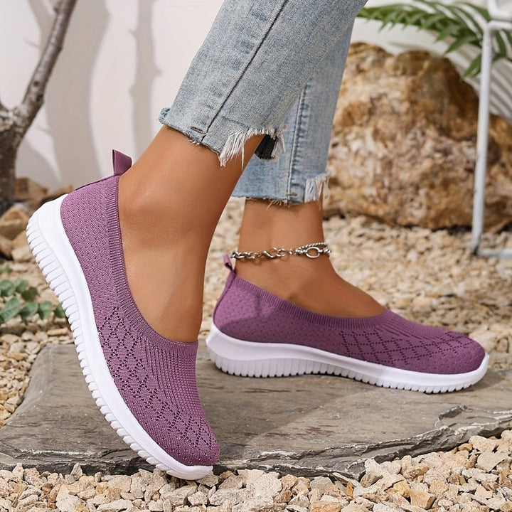 Loretta | Knit Mesh Slip-On Sneakers for Women