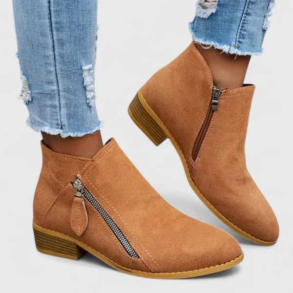 Gina | Side-Zip Block Heel Chelsea Boots