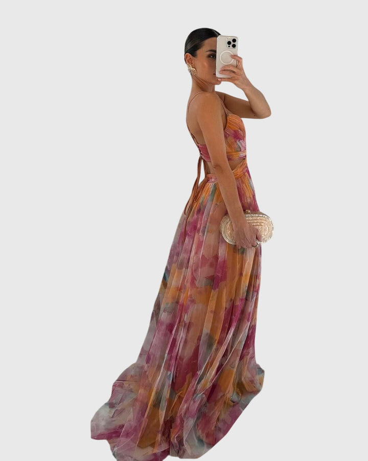 Alli | Floral Maxi Strap Dress