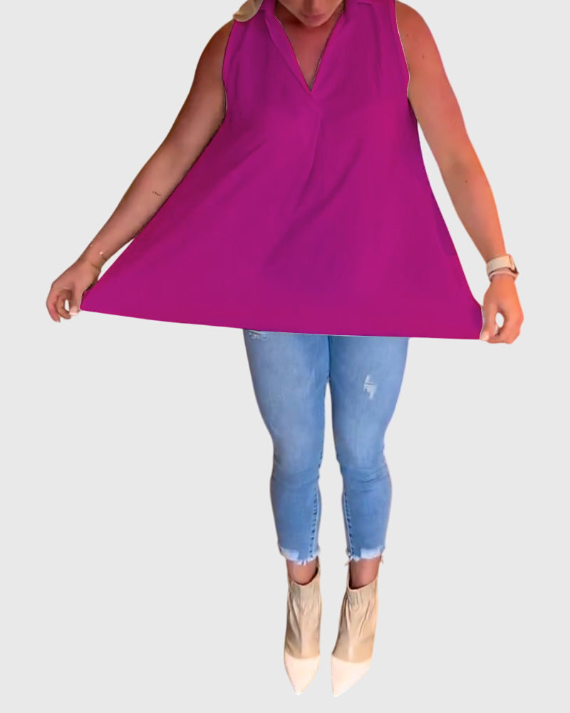 Allegra | Ruffled Sleeveless Top