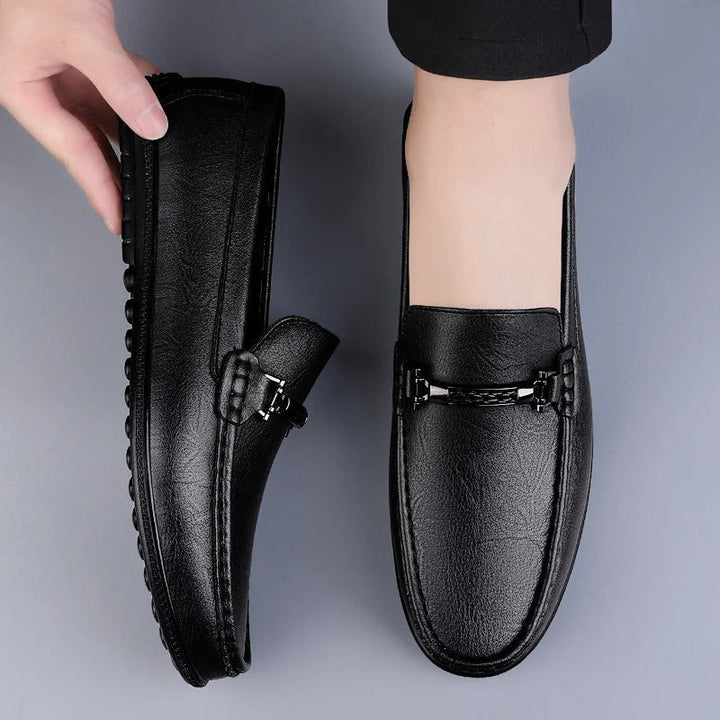 Donald | Metal Accent Formal Loafers