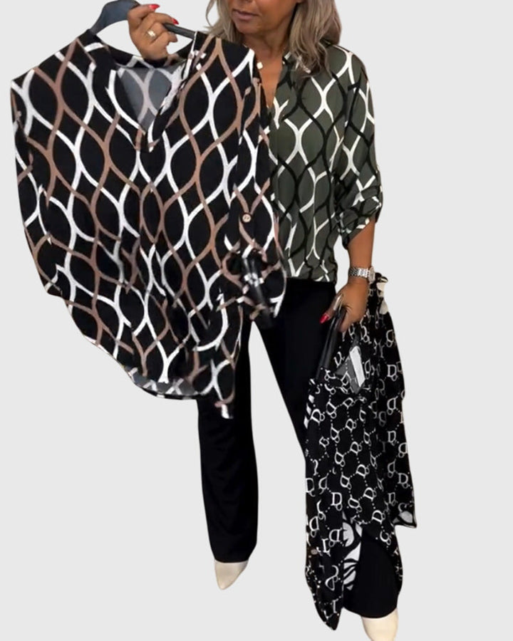 Beverly | Casual Geometric Blouse