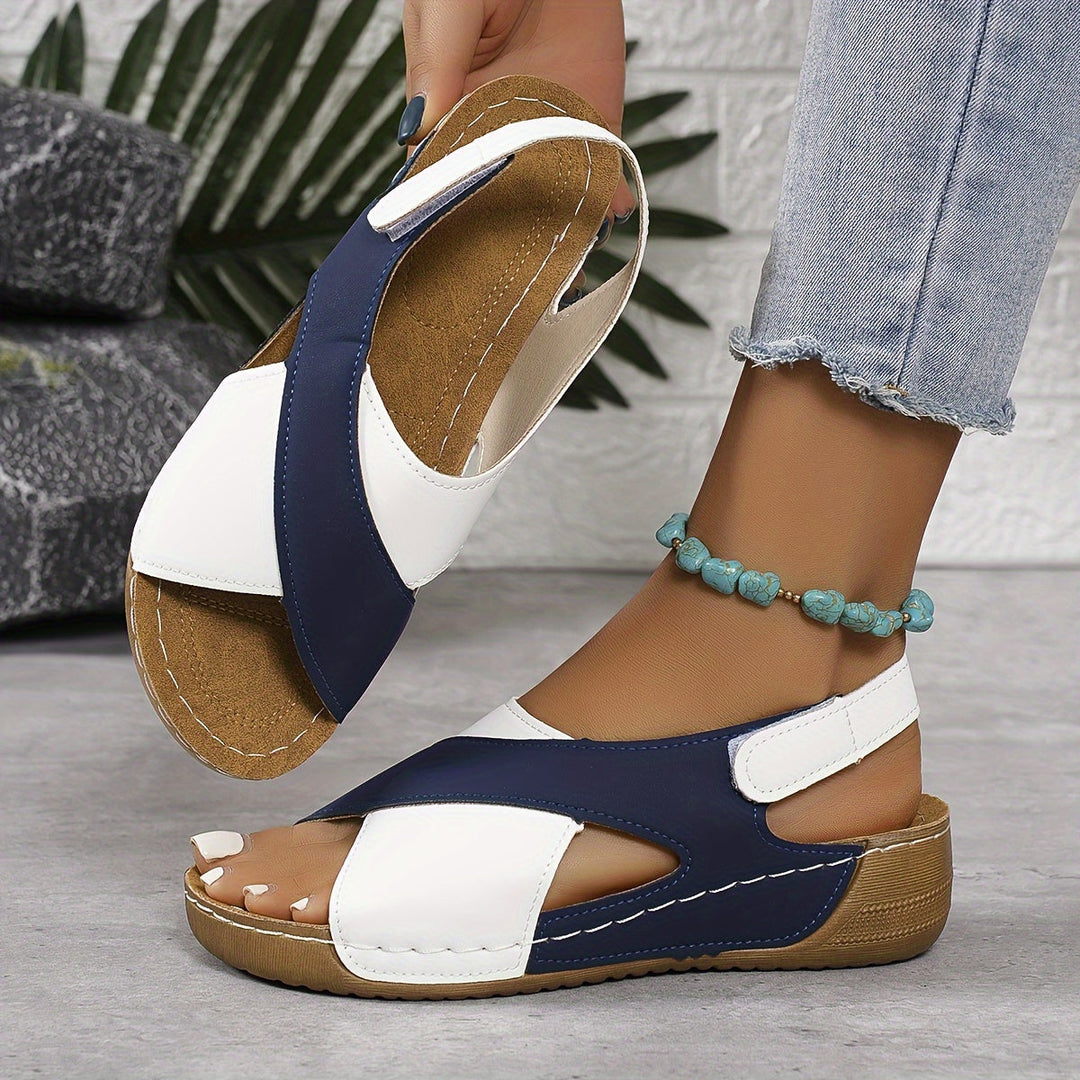 Ebba | Open-Toe Slingback Wedge Sandals
