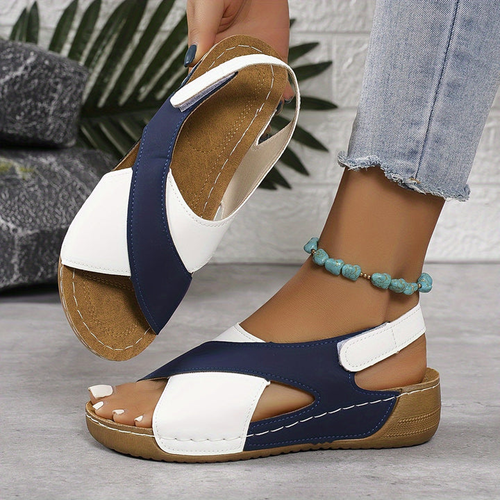 Ebba | Open-Toe Slingback Wedge Sandals