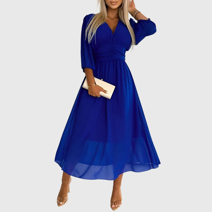 Elmira | Silky Chiffon Midi Dress