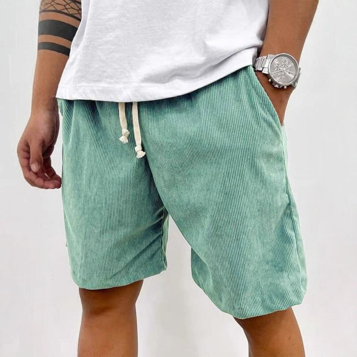 Brady | Striped Drawstring Knee Shorts