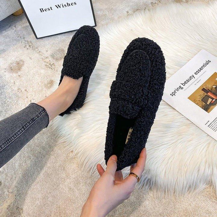 Beryl | Fluffy Faux Fur Loafers Slip-On