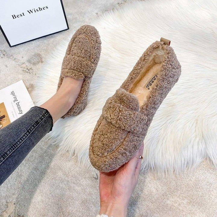 Beryl | Fluffy Faux Fur Loafers Slip-On