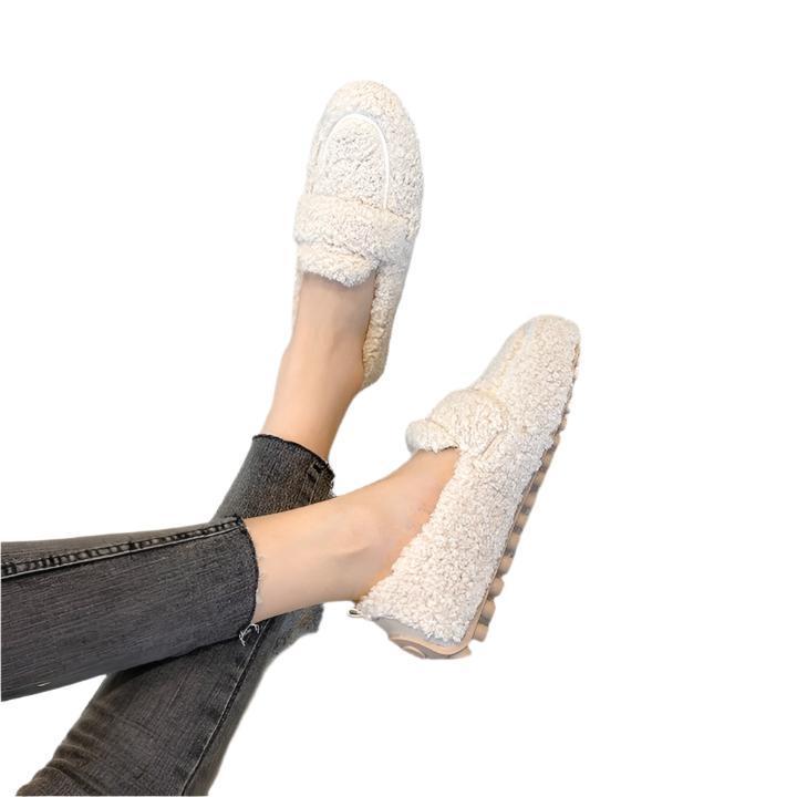 Beryl | Fluffy Faux Fur Loafers Slip-On