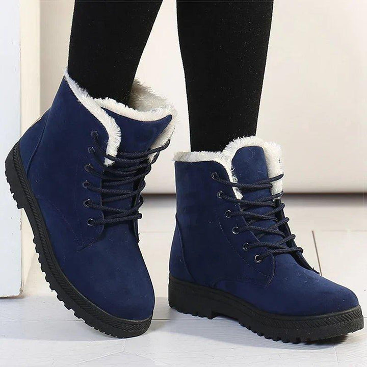 Faith | Lace-Up Padded Collar Ankle Boots