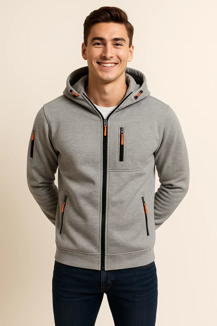 Sean | Casual Zip Front Hoodie