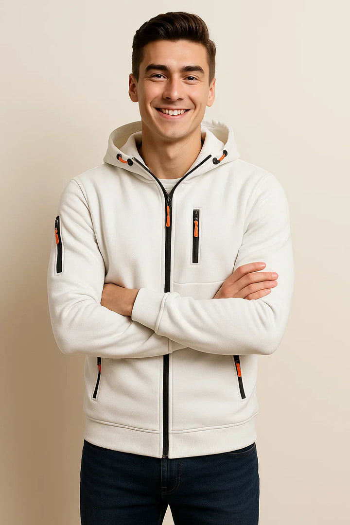 Sean | Casual Zip Front Hoodie