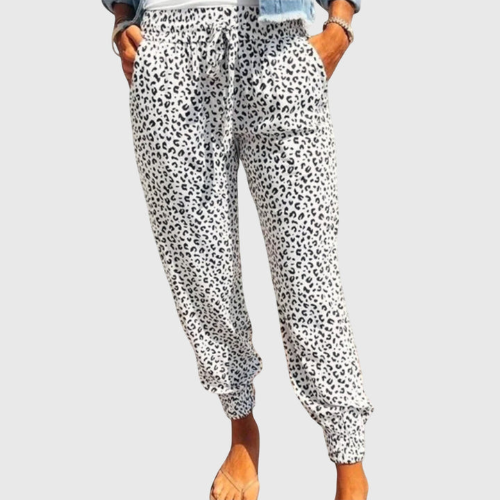 Emily | Leopard Print Jogger Pants with Pockets